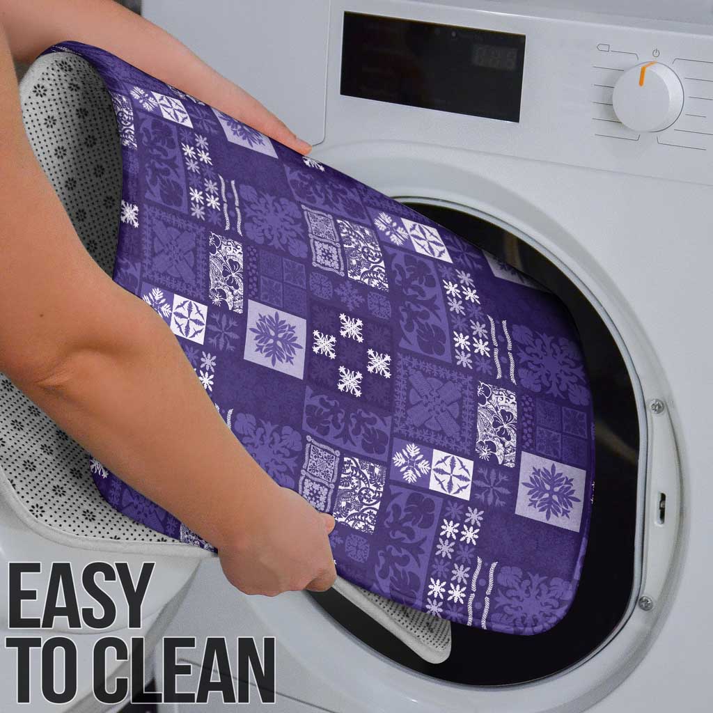 Vintage Hawaiian Quilting Patterns Bathroom Set Purple Style Tribal Fabric Patchwork - Polynesian Pride