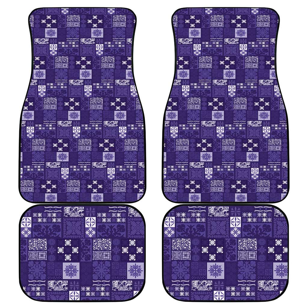 Vintage Hawaiian Quilting Patterns Car Mats Purple Style Tribal Fabric Patchwork - Polynesian Pride