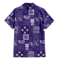 Vintage Hawaiian Quilting Patterns Family Matching Mermaid Dress and Hawaiian Shirt Purple Style Tribal Fabric Patchwork - Polynesian Pride