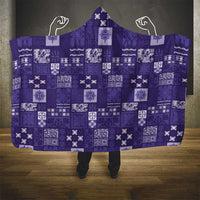 Vintage Hawaiian Quilting Patterns Hooded Blanket Purple Style Tribal Fabric Patchwork - Polynesian Pride