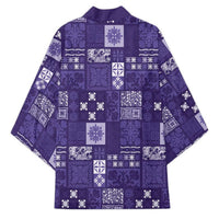 Vintage Hawaiian Quilting Patterns Kimono Purple Style Tribal Fabric Patchwork - Polynesian Pride