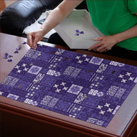 Vintage Hawaiian Quilting Patterns Puzzle Purple Style Tribal Fabric Patchwork - Polynesian Pride