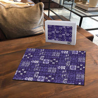 Vintage Hawaiian Quilting Patterns Puzzle Purple Style Tribal Fabric Patchwork - Polynesian Pride