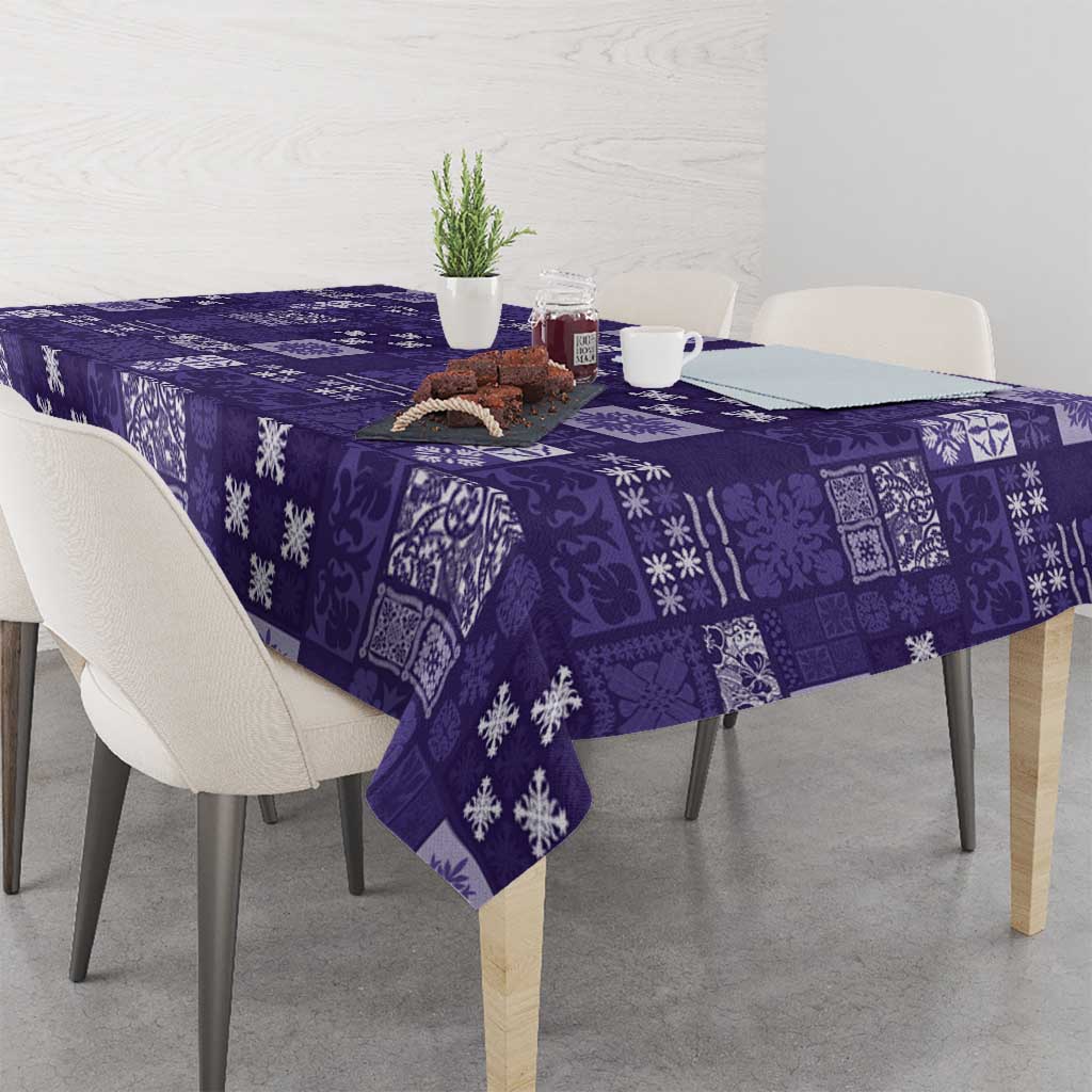 Vintage Hawaiian Quilting Patterns Tablecloth Purple Style Tribal Fabric Patchwork - Polynesian Pride