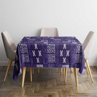 Vintage Hawaiian Quilting Patterns Tablecloth Purple Style Tribal Fabric Patchwork - Polynesian Pride
