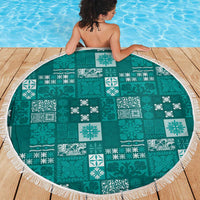 Vintage Hawaiian Quilting Patterns Beach Blanket Turquoise Style Tribal Fabric Patchwork - Polynesian Pride