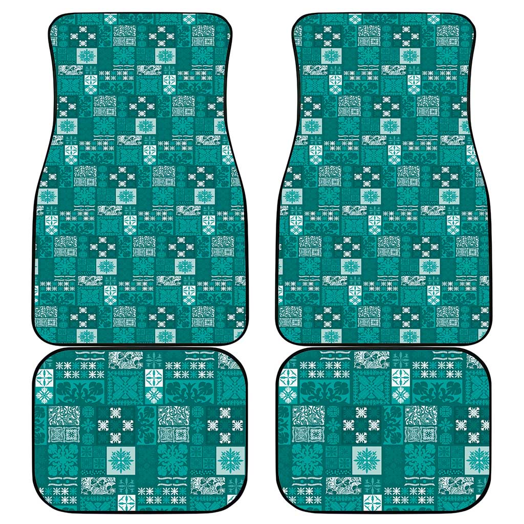 Vintage Hawaiian Quilting Patterns Car Mats Turquoise Style Tribal Fabric Patchwork - Polynesian Pride