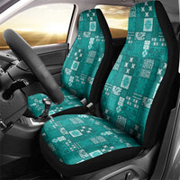 Vintage Hawaiian Quilting Patterns Car Seat Cover Turquoise Style Tribal Fabric Patchwork - Polynesian Pride