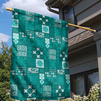Vintage Hawaiian Quilting Patterns Garden Flag Turquoise Style Tribal Fabric Patchwork - Polynesian Pride