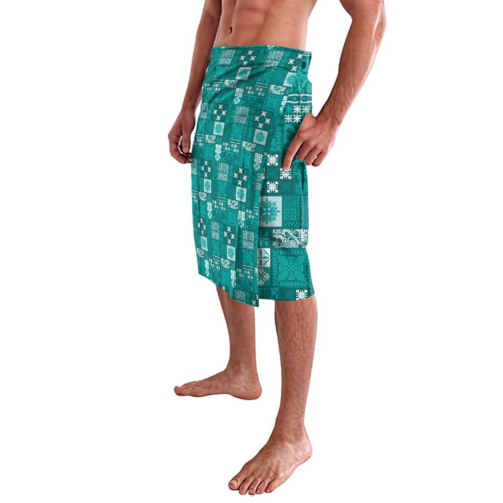 Vintage Hawaiian Quilting Patterns Lavalava Turquoise Style Tribal Fabric Patchwork - Polynesian Pride