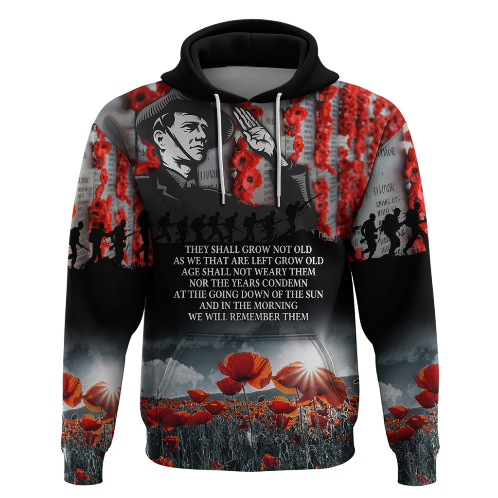 ANZAC DAY Heroes Of The Gallipoli Hoodie LT9 Pullover Hoodie Black - Polynesian Pride