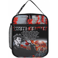 ANZAC DAY Heroes Of The Gallipoli Lunch Bag LT9 10.2 × 8.3 × 4.3 inch Black - Polynesian Pride
