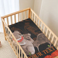 Koala and Kiwi Bird ANZAC Day Custom Baby Bed Cover Soldier Style LT9 - Polynesian Pride