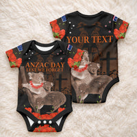 Koala and Kiwi Bird ANZAC Day Custom Baby Onesie Soldier Style LT9 - Polynesian Pride
