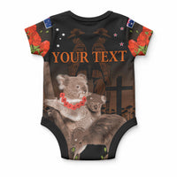 Koala and Kiwi Bird ANZAC Day Custom Baby Onesie Soldier Style LT9 - Polynesian Pride