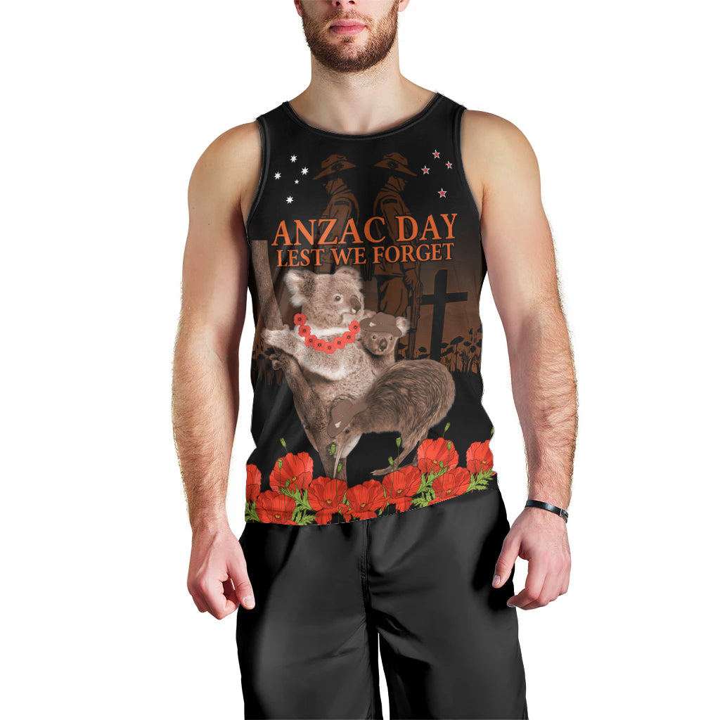 Koala and Kiwi Bird ANZAC Day Custom Men Tank Top Soldier Style LT9 - Polynesian Pride
