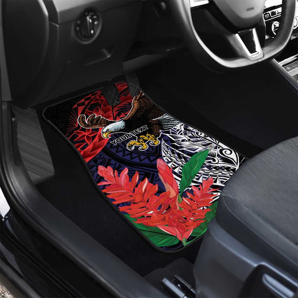 American Samoa Bald Eagle Personalized Car Mats Samoa Muamua Le Atua