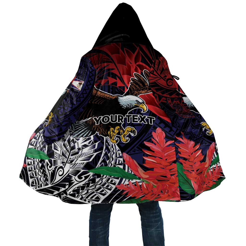 American Samoa Bald Eagle Personalized Cloak Samoa Muamua Le Atua - Polynesian Pride