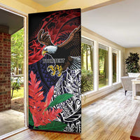 American Samoa Bald Eagle Personalized Door Cover Samoa Muamua Le Atua - Polynesian Pride