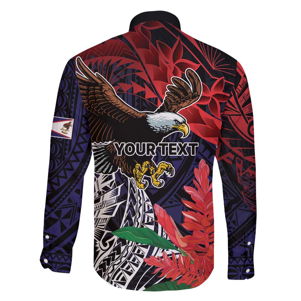 American Samoa Bald Eagle Personalized Family Matching Off Shoulder Short Dress and Hawaiian Shirt Samoa Muamua Le Atua