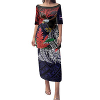 American Samoa Bald Eagle Personalized Family Matching Puletasi and Hawaiian Shirt Samoa Muamua Le Atua