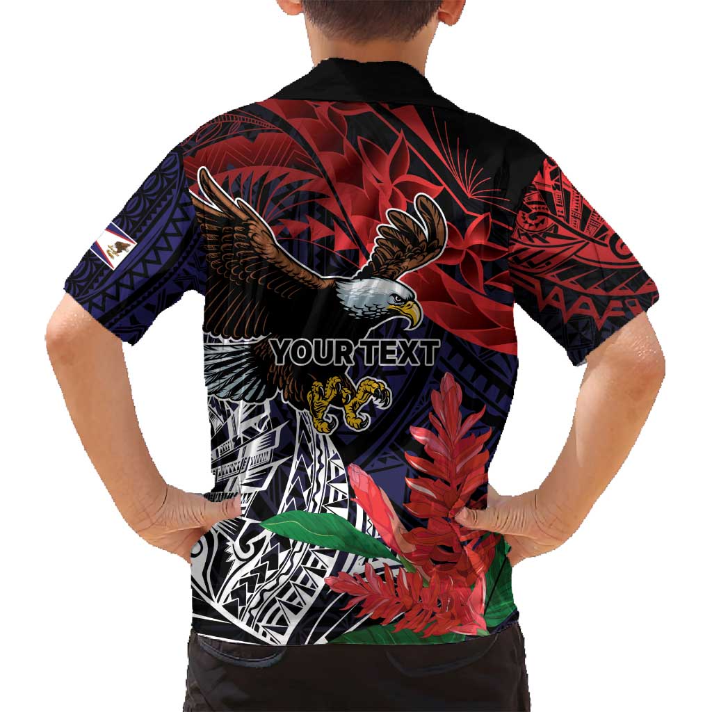American Samoa Bald Eagle Personalized Family Matching Tank Maxi Dress and Hawaiian Shirt Samoa Muamua Le Atua