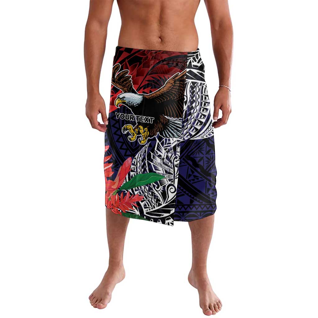 American Samoa Bald Eagle Personalized Lavalava Samoa Muamua Le Atua