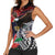 American Samoa Bald Eagle Personalized Women Sleeveless Polo Shirt Samoa Muamua Le Atua