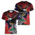 American Samoa Bald Eagle Personalized Women V-Neck T-Shirt Samoa Muamua Le Atua