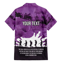 Anzac Day Gallipoli Personalised Family Matching Mermaid Dress and Hawaiian Shirt Purple Poppy Flowers LT9 - Polynesian Pride