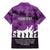 Anzac Day Gallipoli Personalised Family Matching Mermaid Dress and Hawaiian Shirt Purple Poppy Flowers