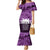 Anzac Day Gallipoli Personalised Family Matching Mermaid Dress and Hawaiian Shirt Purple Poppy Flowers