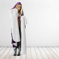 Anzac Day Gallipoli Personalised Hooded Blanket Purple Poppy Flowers