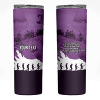 Anzac Day Gallipoli Personalised Skinny Tumbler Purple Poppy Flowers LT9 Purple - Polynesian Pride