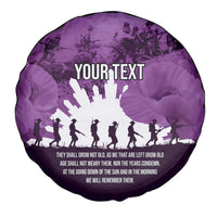 Anzac Day Gallipoli Personalised Spare Tire Cover Purple Poppy Flowers
