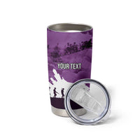 Anzac Day Gallipoli Personalised Tumbler Cup Purple Poppy Flowers