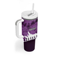 Anzac Day Gallipoli Personalised Tumbler With Handle Purple Poppy Flowers