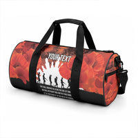 Anzac Day Gallipoli Personalised Duffle Bag Red Poppy Flowers LT9 - Polynesian Pride