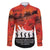 Anzac Day Gallipoli Personalised Family Matching Long Sleeve Bodycon Dress and Hawaiian Shirt Red Poppy Flowers