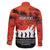 Anzac Day Gallipoli Personalised Family Matching Long Sleeve Bodycon Dress and Hawaiian Shirt Red Poppy Flowers