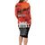 Anzac Day Gallipoli Personalised Family Matching Long Sleeve Bodycon Dress and Hawaiian Shirt Red Poppy Flowers