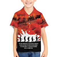 Anzac Day Gallipoli Personalised Family Matching Off The Shoulder Long Sleeve Dress and Hawaiian Shirt Red Poppy Flowers