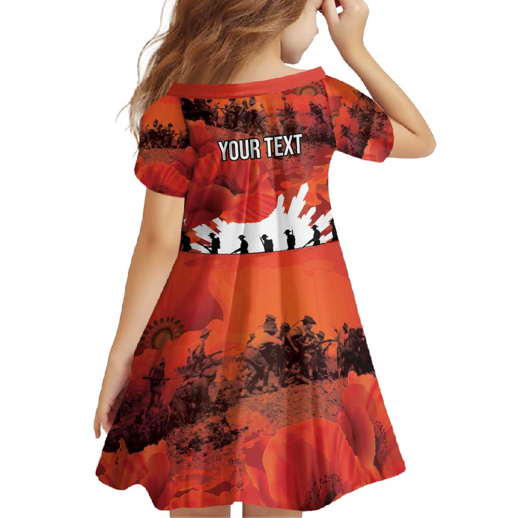 Anzac Day Gallipoli Personalised Family Matching Off Shoulder Maxi Dress and Hawaiian Shirt Red Poppy Flowers