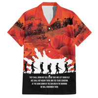 Anzac Day Gallipoli Personalised Family Matching Off Shoulder Short Dress and Hawaiian Shirt Red Poppy Flowers