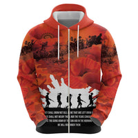 Anzac Day Gallipoli Personalised Hoodie Red Poppy Flowers