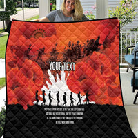 Anzac Day Gallipoli Personalised Quilt Red Poppy Flowers LT9 Red - Polynesian Pride