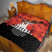 Anzac Day Gallipoli Personalised Quilt Red Poppy Flowers LT9 - Polynesian Pride