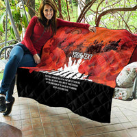 Anzac Day Gallipoli Personalised Quilt Red Poppy Flowers LT9 - Polynesian Pride