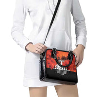 Anzac Day Gallipoli Personalised Shoulder Handbag Red Poppy Flowers