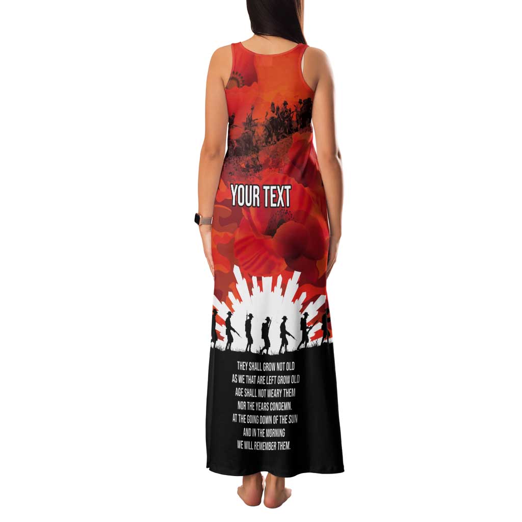 Anzac Day Gallipoli Personalised Tank Maxi Dress Red Poppy Flowers
